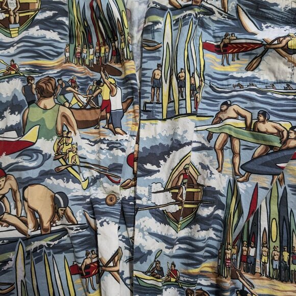 Toes On the Nose Shirt Adult Large Multicolor Surf Button Up Hawaiian Men XL - Picture 2 of 6